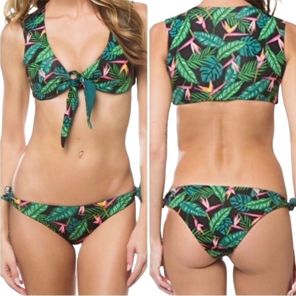 Dolce Vita - NWT Tropical Floral Reversible Bikini Top & Bottom Set Both Sz